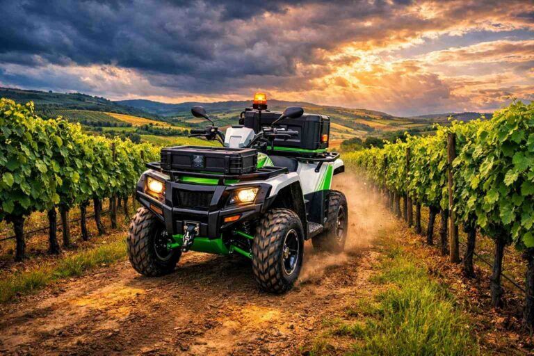 Les bénéfices du quad électrique agricole pour les travaux des vignes et des champs
